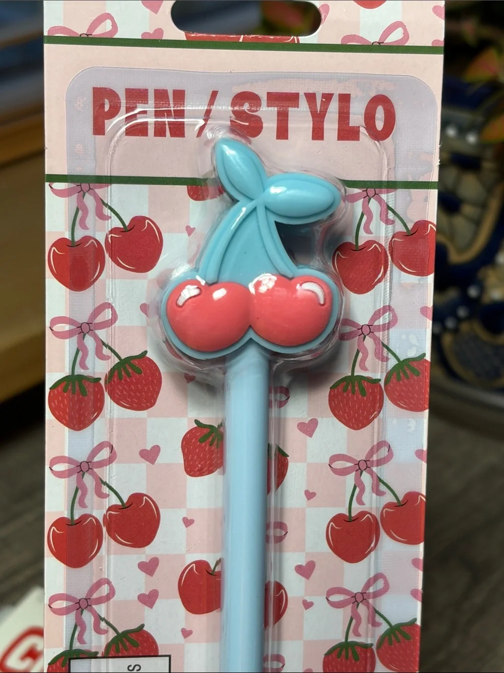🌹5 for $25🌹 Ladies Cherry Socks, Hair Clip & Pen Set